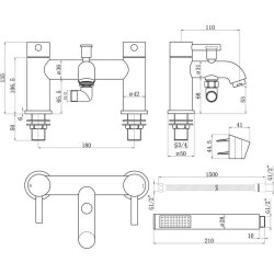 Ajax Ouse Chrome Bath Shower Mixer