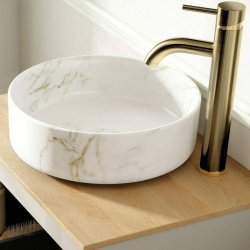 Ajax Ouse Brushed Brass Tall Basin Mixer