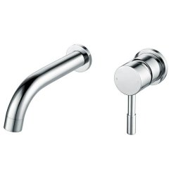 Ajax Torne Chrome Wall Mounted Basin Mixer 2x