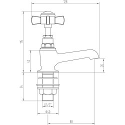 Ajax Lud Chrome Basin Pillar Taps