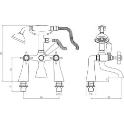 Ajax Lud Chrome Bath Shower Mixer