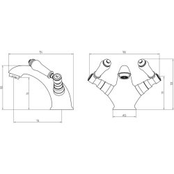 Ajax Brant Chrome Basin Mixer with Waste