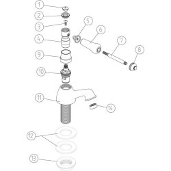 Ajax Brant Chrome Basin Pillar Taps