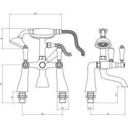 Ajax Brant Chrome Bath Shower Mixer