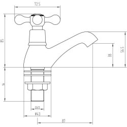 Ajax Stainforth Chrome Basin Pillar Taps