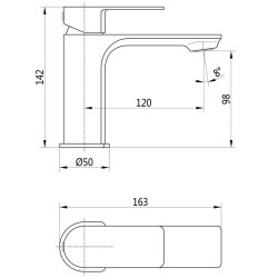 Ajax Don Chrome Basin Mixer and Waste