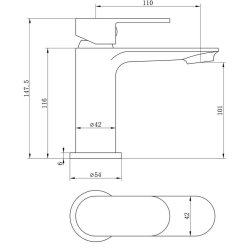 Ajax Lymm Chrome Basin Mixer and Waste