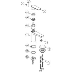 Ajax Beverley Chrome Basin Mixer and Waste