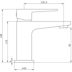 Ajax Beverley Chrome Basin Mixer and Waste