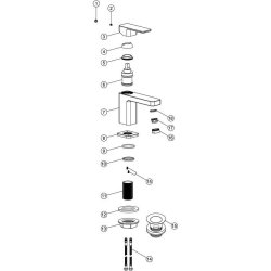 Ajax Aire Chrome Basin Mixer and Waste