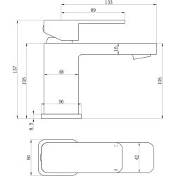 Ajax Aire Chrome Basin Mixer and Waste