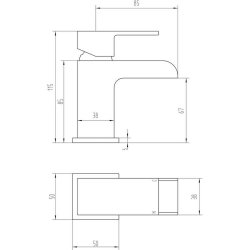 Ajax Beck Chrome Cloakroom Basin Mixer and Waste