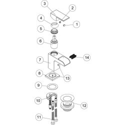 Ajax Beck Chrome Cloakroom Basin Mixer and Waste