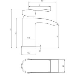 Ajax Witham Chrome Basin Mixer and Waste