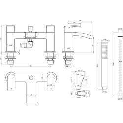 Ajax Witham Chrome Bath Shower Mixer