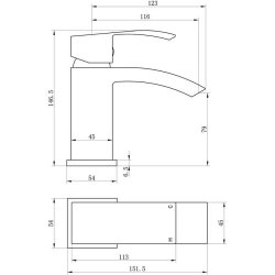 Ajax Fossdyke Chrome Basin Mixer and Waste