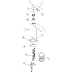 Ajax Fossdyke Chrome Cloakroom Basin Mixer and Waste