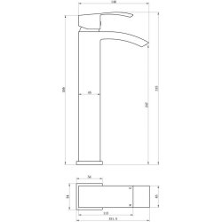 Ajax Fossdyke Chrome Tall Basin Mixer