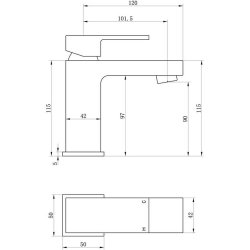 Ajax Yarmshaw Chrome Basin Mixer and Waste