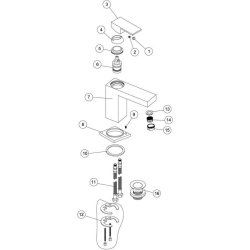 Ajax Yarmshaw Chrome Basin Mixer and Waste