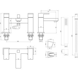 Ajax Yarmshaw Chrome Bath Shower Mixer