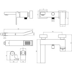 Ajax Yarmshaw Chrome Wall Mounted Bath Shower Mixer