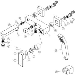 Ajax Yarmshaw Chrome Wall Mounted Bath Shower Mixer