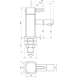 Ajax Weighton Chrome Basin Taps