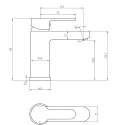 Ajax Ancholme Chrome Basin Mixer and Waste