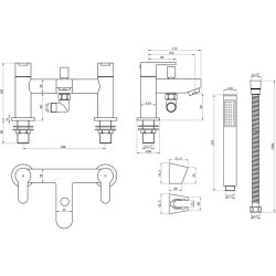 Ajax Ancholme Chrome Bath Shower Mixer