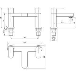 Ajax Swale Chrome Bath Filler