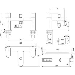 Ajax Swale Chrome Bath Shower Mixer