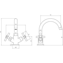 Ajax Wharfe Chrome Basin Mixer and Waste