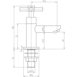 Ajax Wharfe Chrome Basin Taps