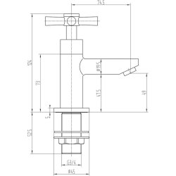 Ajax Wharfe Chrome Bath Taps