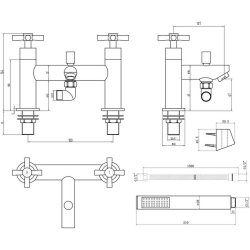 Ajax Wharfe Chrome Bath Shower Mixer