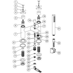 Ajax Wharfe Chrome Bath Shower Mixer