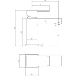 Ajax Pockington Chrome Cloakroom Basin Mixer and Waste