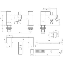 Ajax Pockington Chrome Bath Shower Mixer