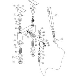 Ajax Pockington Chrome Bath Shower Mixer