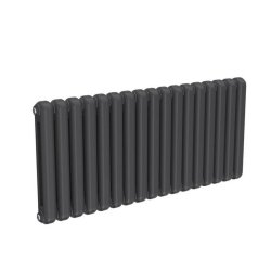 Reina Coneva Horizontal Anthracite Mild Steel Designer Single Radiator 550 x 1210mm