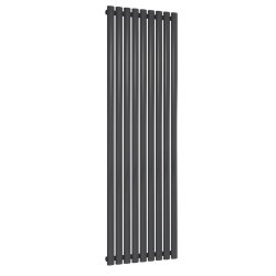 Reina Neva Vertical Anthracite Mild Steel Designer Single Radiator 1800 x 531mm