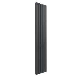 Reina Flat Vertical Anthracite Mild Steel Designer Double Radiator 1800 x 366mm