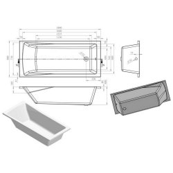 Ajax Langton 1800 x 800mm Round Single Ended Bath