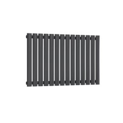 Reina Neva Horizontal Anthracite Mild Steel Designer Single Radiator 550 x 826mm