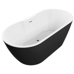 Ajax Carlton 1655 x 745mm Black Freestanding Bath