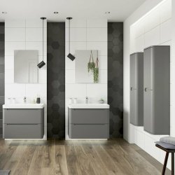 Ajax Ferriby 805mm Matt Grey Wall Hung Vanity Unit