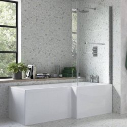 Ajax Armthorpe 1700 x 850mm Supercast RH L Shape Shower Bath