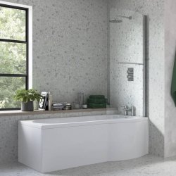 Ajax Barcon 1700 x 850mm RH P Shape Shower Bath