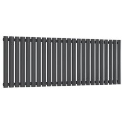 Reina Neva Horizontal Anthracite Mild Steel Designer Single Radiator 550 x 1416mm